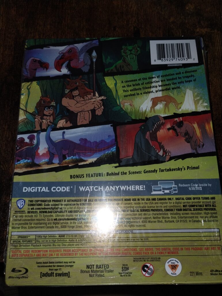 Just Announced - Get Into Survival Mode - Genndy Tartakovsky's Primal: The Complete Second Season - Is Coming to Blu-ray and DVD April 25th