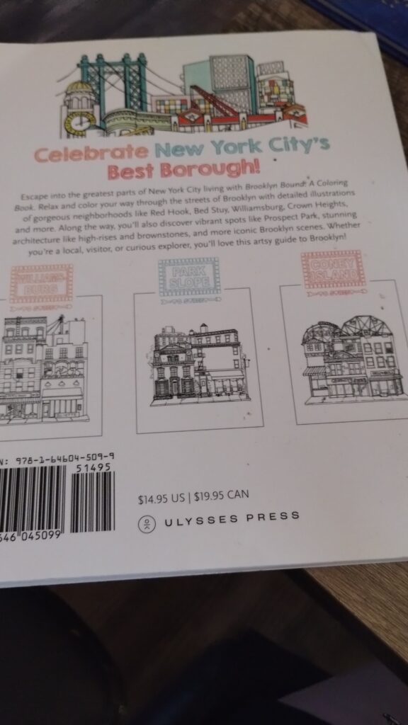Brooklyn Bound: A Coloring Book: Including Williamsburg, Prospect Park, Coney Island, and More by Mikayla Sherfy