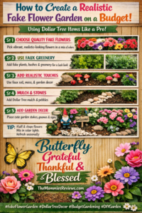 ? How to Turn a Townhome Flower Garden into a Realistic Fake Garden (Using Dollar Tree Finds!)