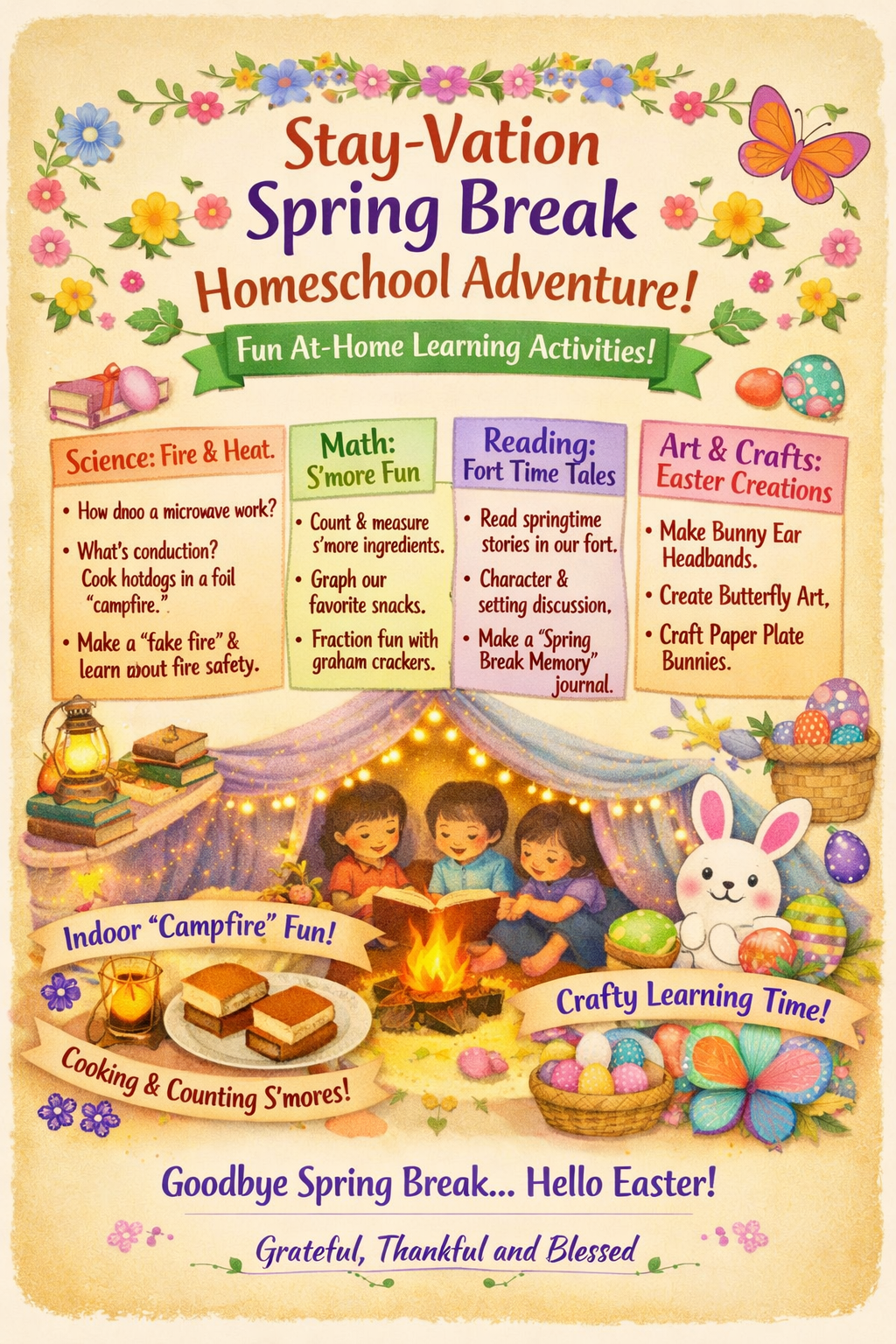 ? Stay‑Vation Spring Break Homeschool Lesson Tie‑In