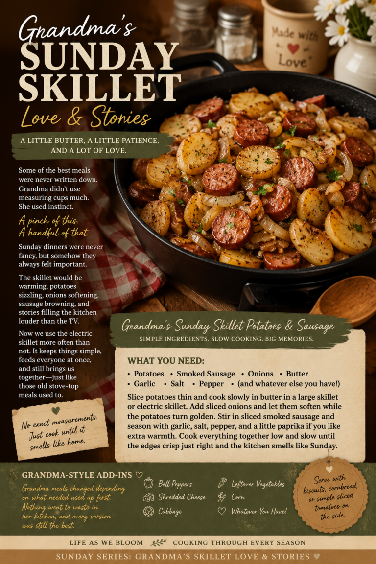 ? LIFE AS WE BLOOM — Cooking Through Every Season- Sunday Series: Grandma’s Skillet Love & Stories