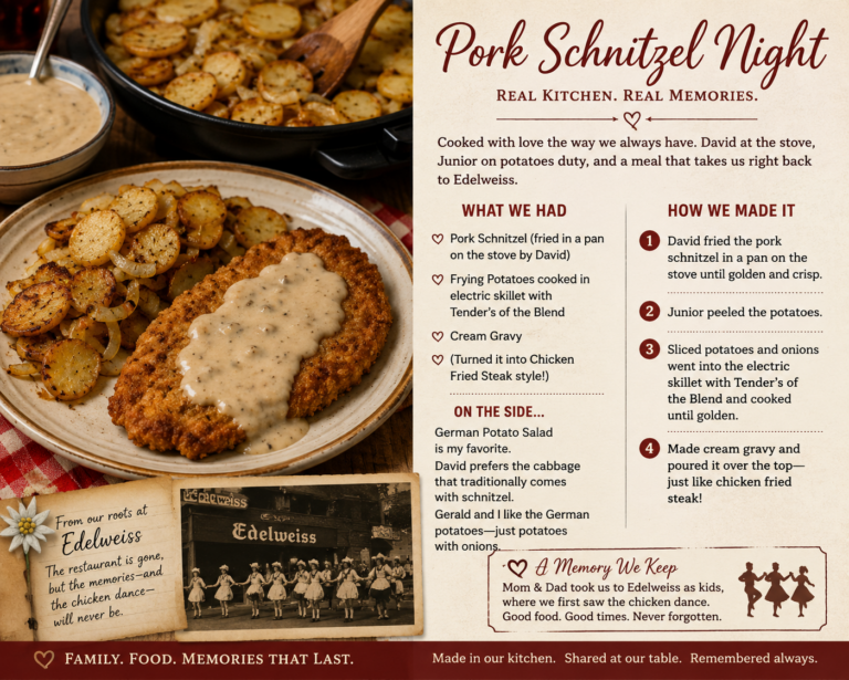Pork Schnitzel, German Potatoes, and a Kitchen That Still Remembers