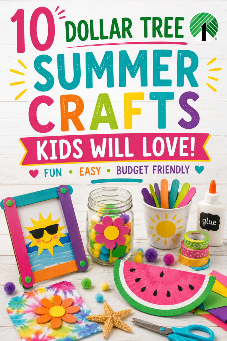 10 Dollar Tree Summer Crafts Kids Will Love