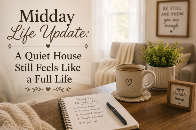 Midday Life Update: A Quiet House Still Feels Like a Full Life