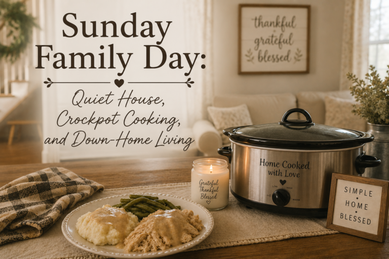 Sunday Family Day: Quiet House, Crockpot Cooking, and Down-Home Living