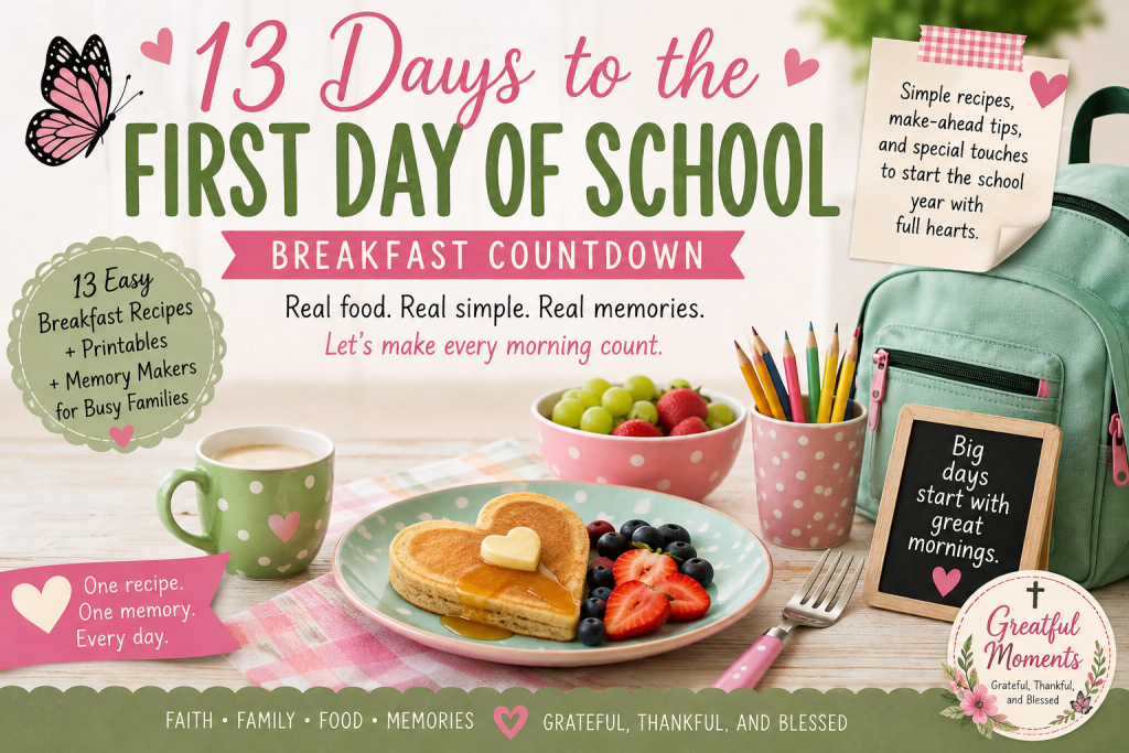 13 Days to the First Day of School Breakfast Countdown