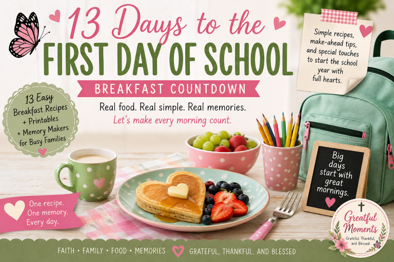 13 Days to the First Day of School Breakfast Countdown